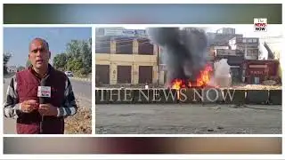 A moving car caught fire at Ghagwal Chowk in Samba district