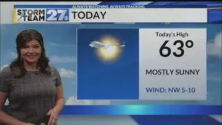 A seasonable, mostly sunny day