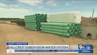 A water distribution system to be installed in the Hillcrest Subdivision.