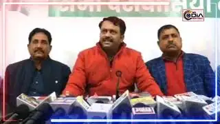 AAP Senior State Spokesperson  Jagdeep Singh is addressing  PC