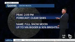 ABC10 Pinpoint Weather Forecast: Snow moon peaks tonight