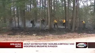 About 60 fire crews fight brush fire in Mason