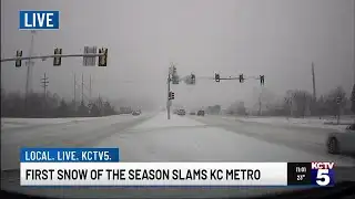 Accumulating snow to continue to impact Kansas City roads