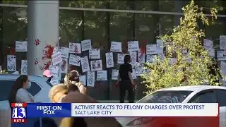 Activist reacts to felony charges over protest