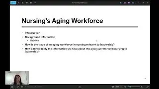 Aging Workforce in Nursing and Leadership