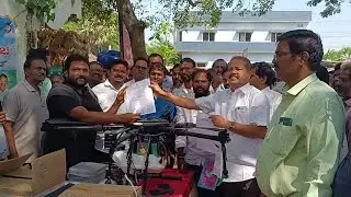 #Agricultural drones distribution #Saagara Sakshi news