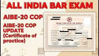 AIBE-20 COP Update | ALL INDIA BAR EXAM | #aibe20COP #aibe2025