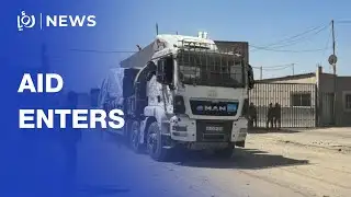 Aid trucks enter Gaza via Kerem Shalom crossing