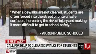 Akron schools ask community to clear sidewalks for student safety