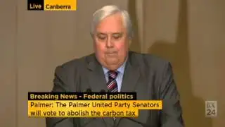 Al Gore with Clive Palmer - will help axe carbon tax - looks toward future ETS
