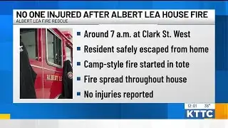 Albert Lea home set ablaze by ‘camp-style’ fire lit indoors