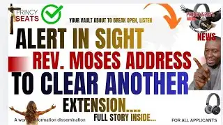 ALERT IN SIGHT! REV. MOSES ADDRESS TO CLEAR ANOTHER DISBURSEMENT EXTENSION