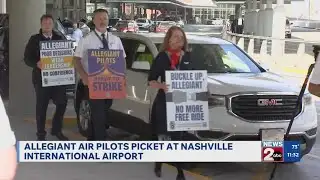Allegiant Air pilots picket at BNA
