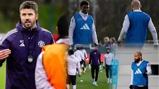 🔥 Amad and Mbeumo arrive for Carrick Manchester United training at Carrington 