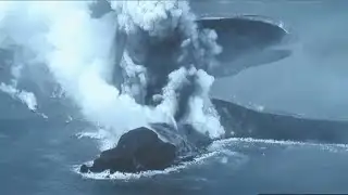 Amazing footage captures volcano erupting 200m high in Japan