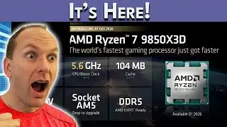 AMD Launches Ryzen 9850X3D! Massive FSR 4 Game Update - CES 2026