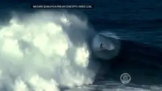 American surfer rides record-setting wave