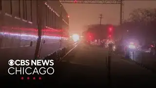 Amtrak train collides with car near Congress Park Metra Station