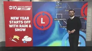 An atmospheric river impacts Northern California as 2026 begins