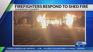 Anderson County crews battle Lawrenceburg shed fire