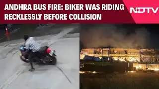 Andhra Bus Accident | Andhra Bus Fire Tragedy: Video Shows Biker Riding Recklessly Before Crash