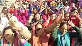 Anganwadi workers,protest demands enhancement their honorarium