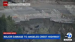 Angeles Crest Highway partially collapses after holiday storm