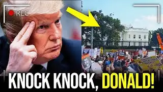 ANGRY CROWD Confronts Trump at WHITE HOUSE