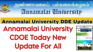 Annamalai University CDOE December 2025 Exam Today New Update 👍