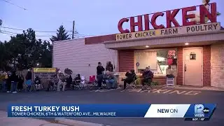 Annual turkey rush brings hundreds to Tower Chicken for fresh birds