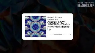 Anomaly-NOW! 1/28/2026 - Weekly News/Media Round-Up