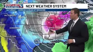 Another Arctic front arrives this weekend, but this time we stay dry