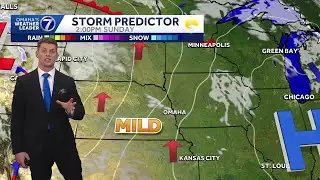 Another mild & breezy Sunday, warmer Monday