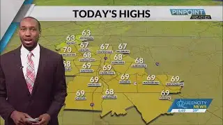 Another mild stretch ahead of midweek rain chances