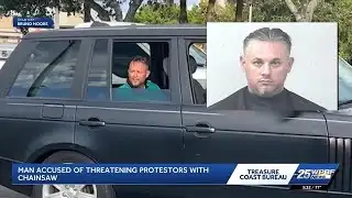 Anti-ICE protest takes a sharp turn after man pulls out chainsaw