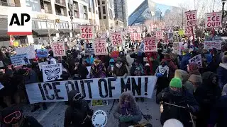 Anti-ICE protesters gather in Minneapolis despite below-zero weather
