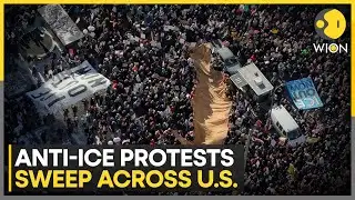 Anti-ICE Storm Sweeps U.S.: Protesters Defy Arctic Cold | WION