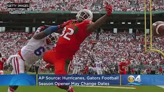 AP Source: Hurricanes, Gators Football Season Opener May Change Dates