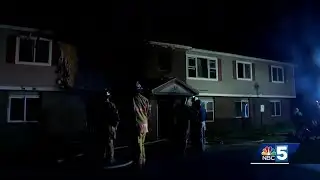 Apartment complex fire sends 9 to hospital