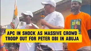 APC in Shock as Mammoth Crowd Of Supporters Cheer Peter Obi In Abuja 