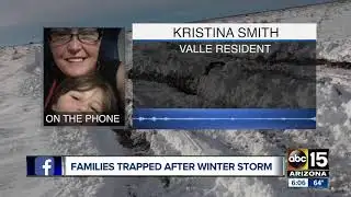 Arizona families trapped after winter storm