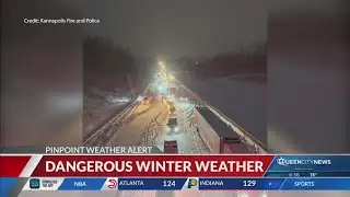 Around 100 vehicles stuck on I-85 from snowstorm