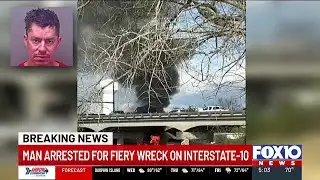 Arrest made in fiery wrong-way crash on I-10