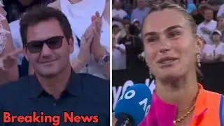 Aryna Sabalenka puts Roger Federer on the spot in Australian Open interview