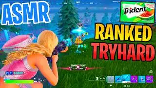 ASMR Gaming 😴 Fortnite Ranked Tryhard! Relaxing Gum Chewing 🎮🎧 Controller Sounds + Whispering 💤