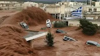 ATHENS EMERGENCY: Catastrophic Flash Floods Submerge Homes Across Attica