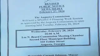 Augusta Commission begins planning for next SPLOST