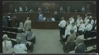 Augusta Commissioner Kneels for prayer,pledge