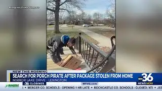 Authorities ask for help in locating "porch pirate" suspect