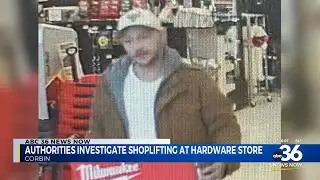 Authorities investigate shoplifting at hardware store